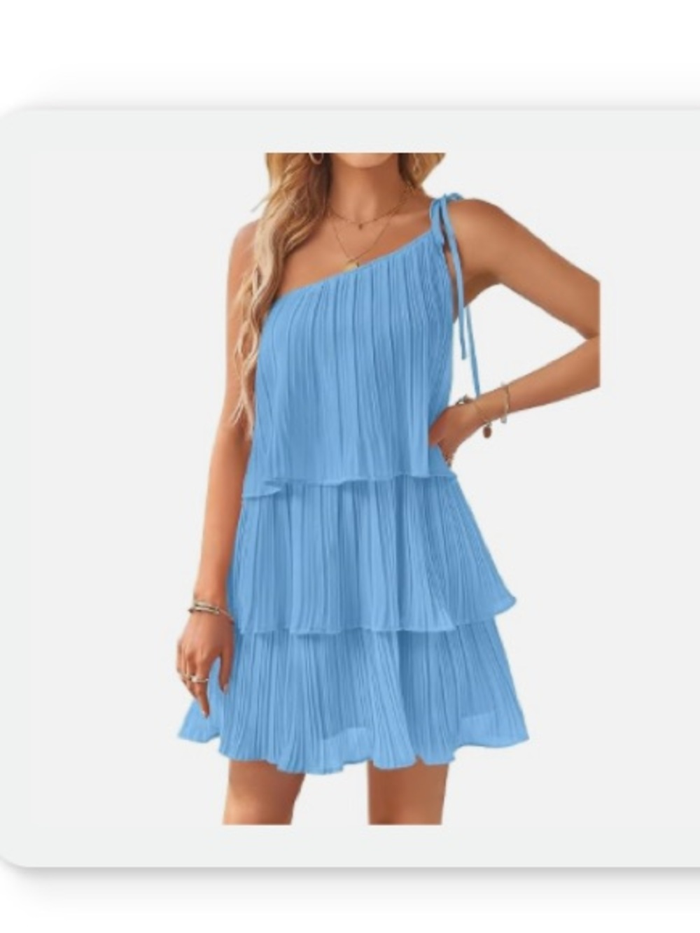 Blue Flounce Dress